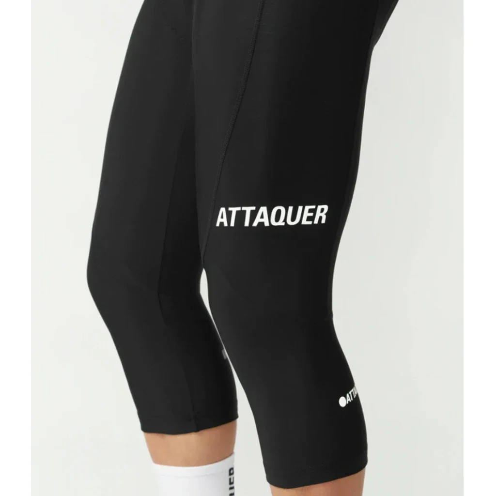 Cycling Bib Shorts - 올데이 3/4 빕 블랙/화이트 로고 사이클링