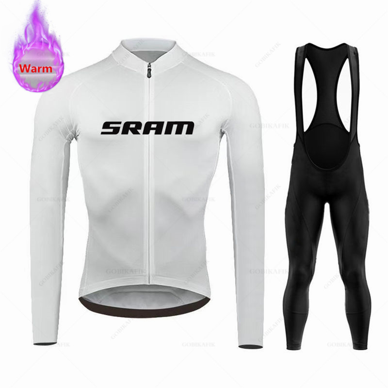Sram 팀 겨울 긴 소매 열 양털 사이클링 저지 세트 - Cycling Gear Brands 리뷰 및 가격